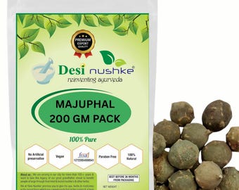 Desi Nushke Majuphal - Roble Gall - Gallnuts - Maju Phal - 7.05 oz - Mayakku - Manjakani - Quercus Infectoria - 200 g