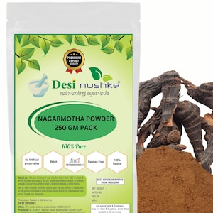 Desi Nushke Nagarmotha Powder |8.81 oz |100% Pure | 250GM | Nagarmotha Powder organic |Nutsedge Grass