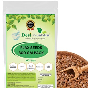 Semillas de lino Desi Nushke / 200 g / / Ayuda a perder peso / Semillas para comer / 7.05 oz / Semillas de lino orgánicas / Semillas de lino crudas