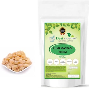 DESI NUSHKE Rumi Mastagi Raw Herb |20 GM| | Pistacia Lenticus Raw Herb - Mastic Gum Raw Herb |0.705 oz | Pure & Organic Rumi mastagi