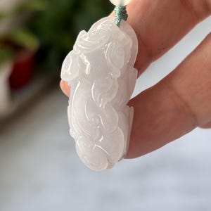 Natural authentic icy clear natural type A Burma jadeite Chinese pixiu pendent lucky charm birthday gift jadeite Jewelry jade necklace