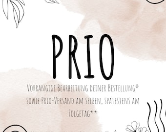 PRIO - bevorzugte Bearbeitung & Versand