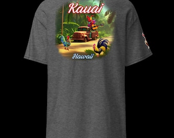 Kauai Rooster Party: Hawaii Islands Men's classic tee