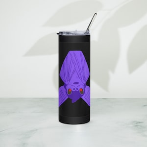 GrapeBat タンブラー | ウォーターボトル | スピリットタンブラー | 持ち運び用カップ | 外出先で | スチールストロー付き断熱マットタンブラー