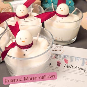 Winter snowman candle roasted marshmallow scented candle for cold evenings Christmas decoration ideal decorative scented candle special gift