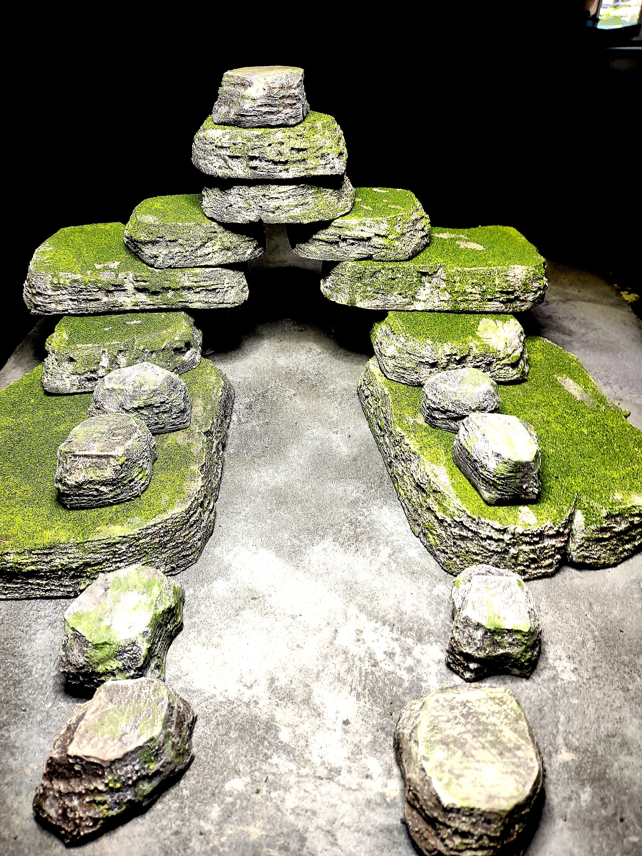 Stackable terrain modular rocks and boulders