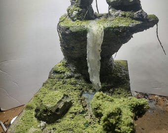 fantasy waterfall realistic diorama