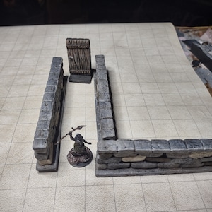 dungeon walls and doors bundle, modular terrain