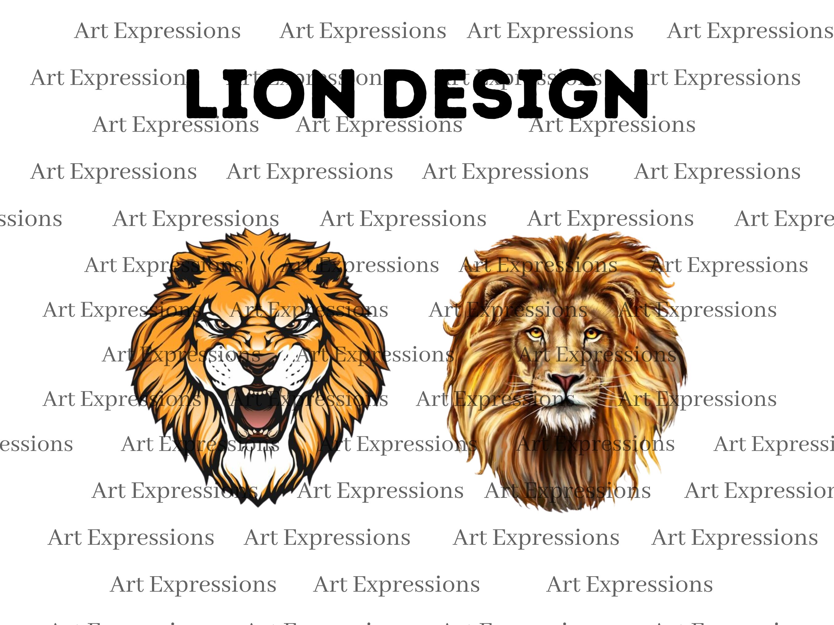 Lion Head Svg Png Lion Digital Design Lion Design Lion Face Etsy