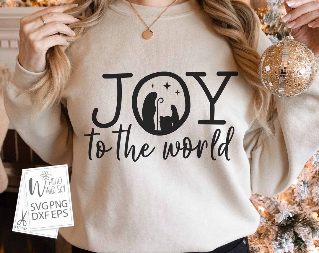 Joy to the World Nativity SVG Clipart, Joy to the World SVG, Christmas ...