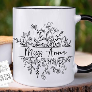Blumenrahmen svg, Blumenrand svg, Wildblumen geteiltes Monogramm-Svg-Datei, Blumen svg, Blumenmonogramm svg, Pflanzensvg, Blumen SVG für Cricut