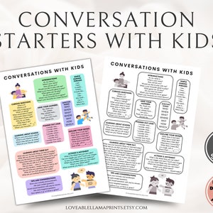 Kids How was your day Printable Children Conversation Starter Parenting Guide Teachers Guide Montessori Kids Day Positive Parenting PDF