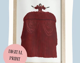 Digital Lady Gaga Inspired Print - Size A1, A4, A3 - Pop Culture - Home Decor - PDF - Gift for friend - Wall art