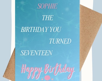Personalized Birthday Card – The Summer I Turned Pretty Theme - TSITP
