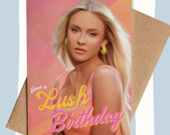 Zara Larsson Birthday Card - Lush Life, Pop Culture Greeting - Singer
