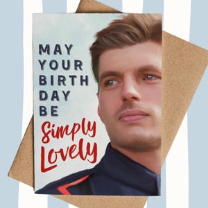 Max Verstappen Birthday Card – Formula 1 Red Bull Racing - Race Fan Gift