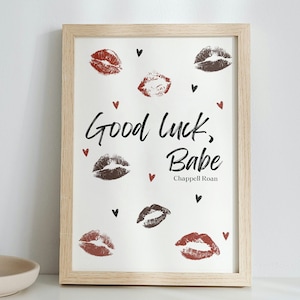 Good Luck Babe Lips Art Print, Chappell Roan Poster, Home Decor (A4)