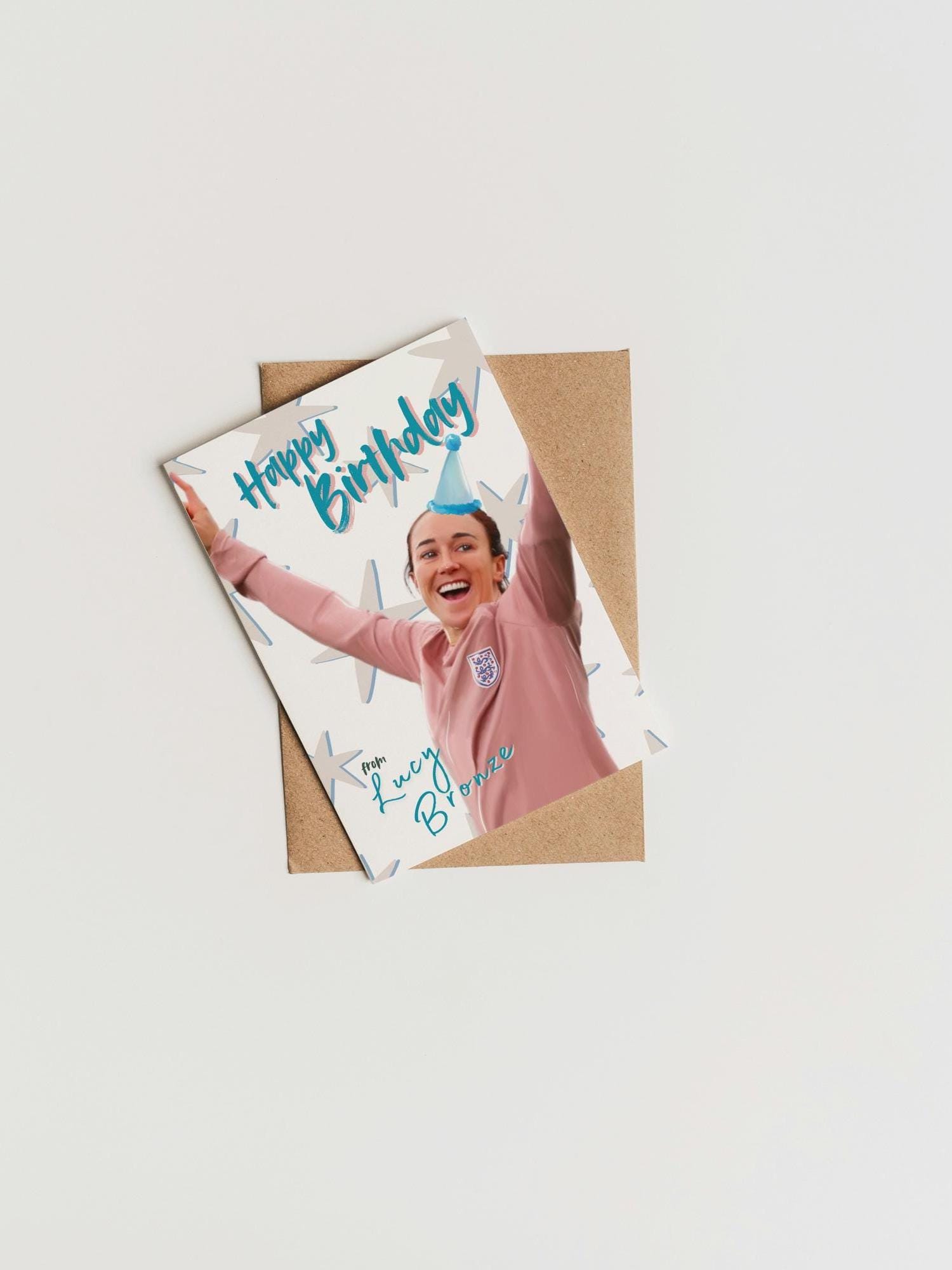 Lucy Bronze Birthday Card - Lioness Birthday Card - England's Women's Football - Gift for her/him - Greeting Card - Gift for Friend