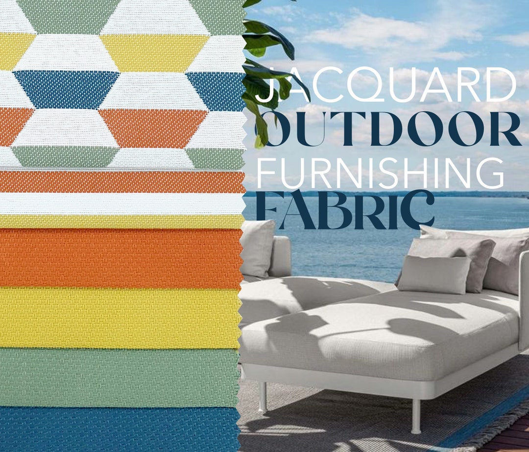 Waterproof Jacquard Outdoor Fabrics Garden Furnishing Yachts Cushion