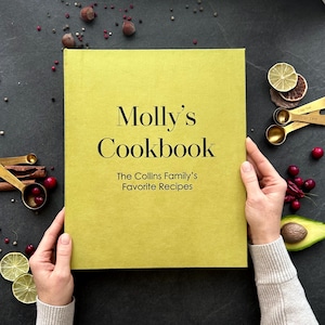 Carpeta de recetas personalizada con páginas extraíbles, carpeta de anillas tamaño A4/carta de EE. UU. de 3 a 4 anillas con fundas, libro organizador de recetas, regalo de cocina, libro de cocina