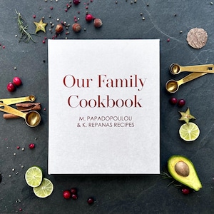Libro de recetas personalizado: libro de cocina con fundas, organizador de recetas, regalo de cocina, carpeta de recetas tamaño carta (A4/A5, 3-4 anillas), libro de cocina.