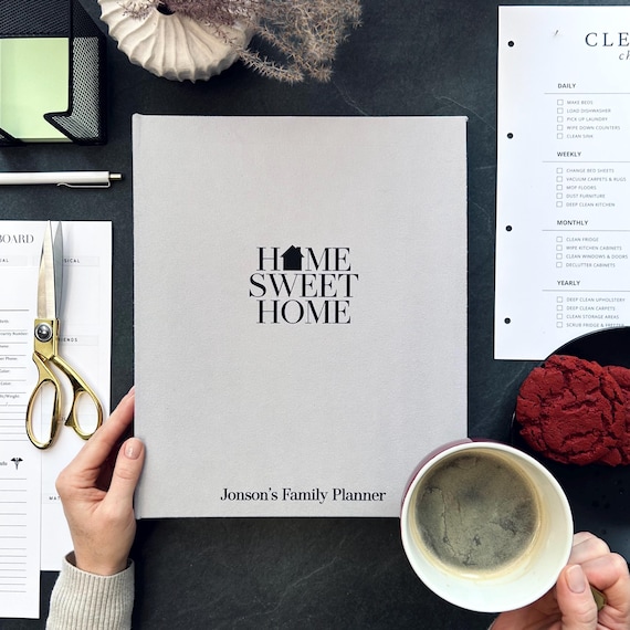 Custom Home Planner Binder: Handmade Fabric Organizer