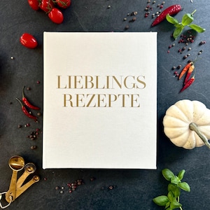 Carpeta de anillas personalizada tamaño A4/carta de EE. UU. de 3 a 4 anillas, libro de recetas, libro con fundas, libro organizador de recetas de tapa dura, regalo de cocina