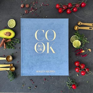 Personalized Recipe Binder: Fabric Cookbook with Sleeves