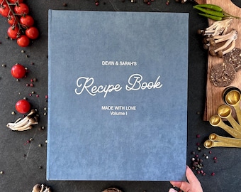 Libro de recetas personalizado: Libro de cocina de tapa dura con anillas, tamaño A4, A5 o Carta (EE. UU.), ideal para regalar a los amantes de la cocina.