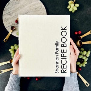 Libro de recetas personalizado, libro de cocina con fundas, tamaño A4/carta de EE. UU., 3-4 anillas, diario de recetas, organizador de recetas, regalo de cocina, carpeta de recetas