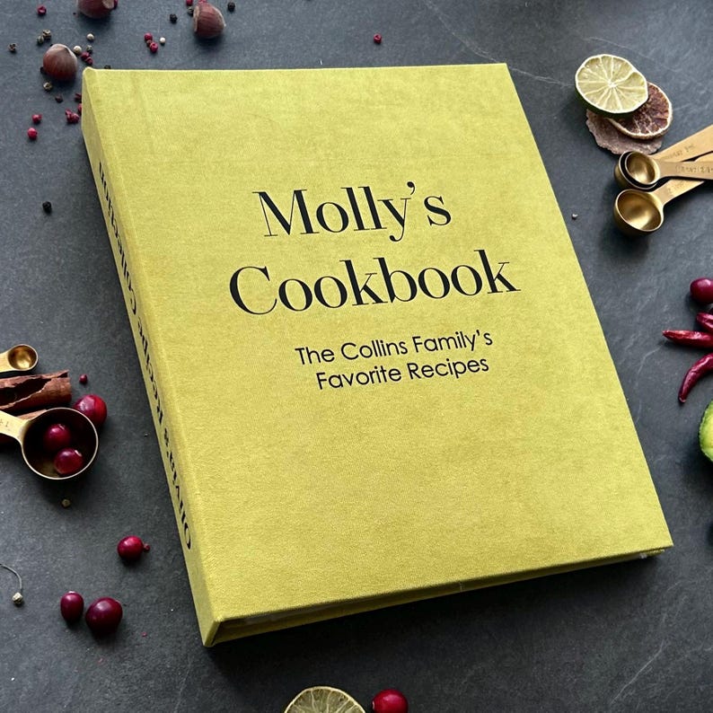 Personalized Recipe Book - Custom Cookbook Binder for Handwritten ...