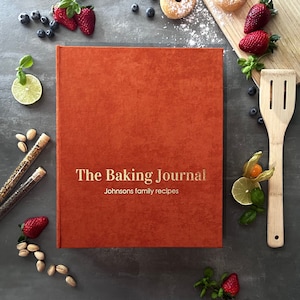 Libro de recetas personalizado: libro de cocina con fundas, organizador de recetas, regalo de cocina, carpeta de recetas tamaño carta (A4/A5, 3-4 anillas), libro de cocina.