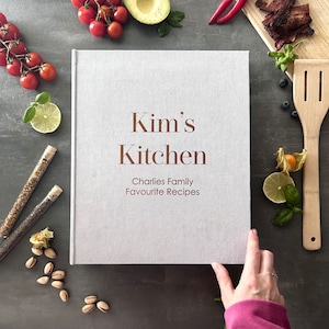Libro de recetas personalizado con fundas, tamaño A4/carta de EE. UU., 3 a 4 anillas, organizador de recetas, regalo de cocina, libro de cocina