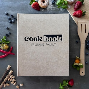 Libro de recetas personalizado con fundas, tamaño A4/carta de EE. UU., con 3 o 4 anillas, organizador de recetas, regalo de cocina