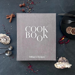 Libro de recetas personalizado: libro de cocina con fundas, organizador de recetas, regalo de cocina, carpeta de recetas tamaño carta (A4/A5, 3-4 anillas), libro de cocina.