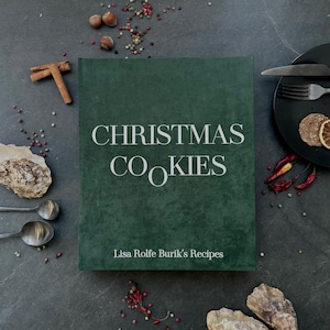 Personalized Recipe Book Binder A4: Hard Cover Family Cookbook Organizer -Christmas Cooking Gift
