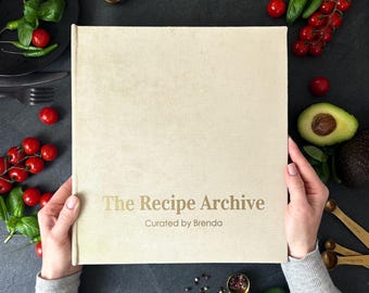 Personalized Recipe Binder: Blank recipe book, Grandma gift