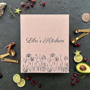 Carpeta de recetas personalizada: el mejor regalo de Pascua, organizador de recetas con fundas, carpeta de anillas tamaño A4/carta de EE. UU. de 3 a 4 anillas, regalo de cocina para mamá