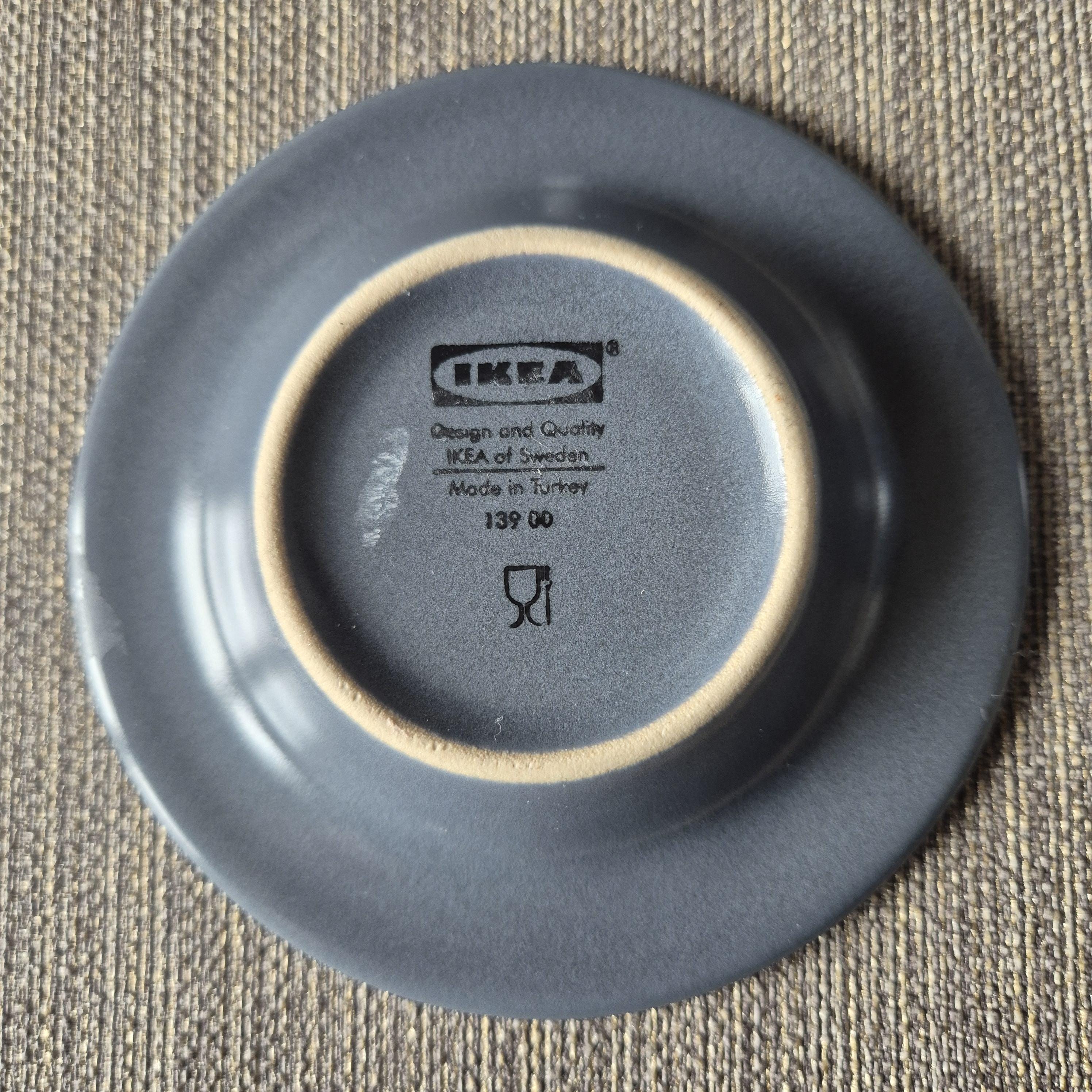 IKEA DINERA - Vintage Matte Cups and Saucers (set of 2) | Grey
