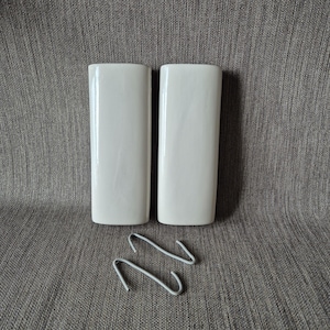 Vintage Ceramic Radiator Trays Neutral White/Light Gray | Humidifier or Wall Vase