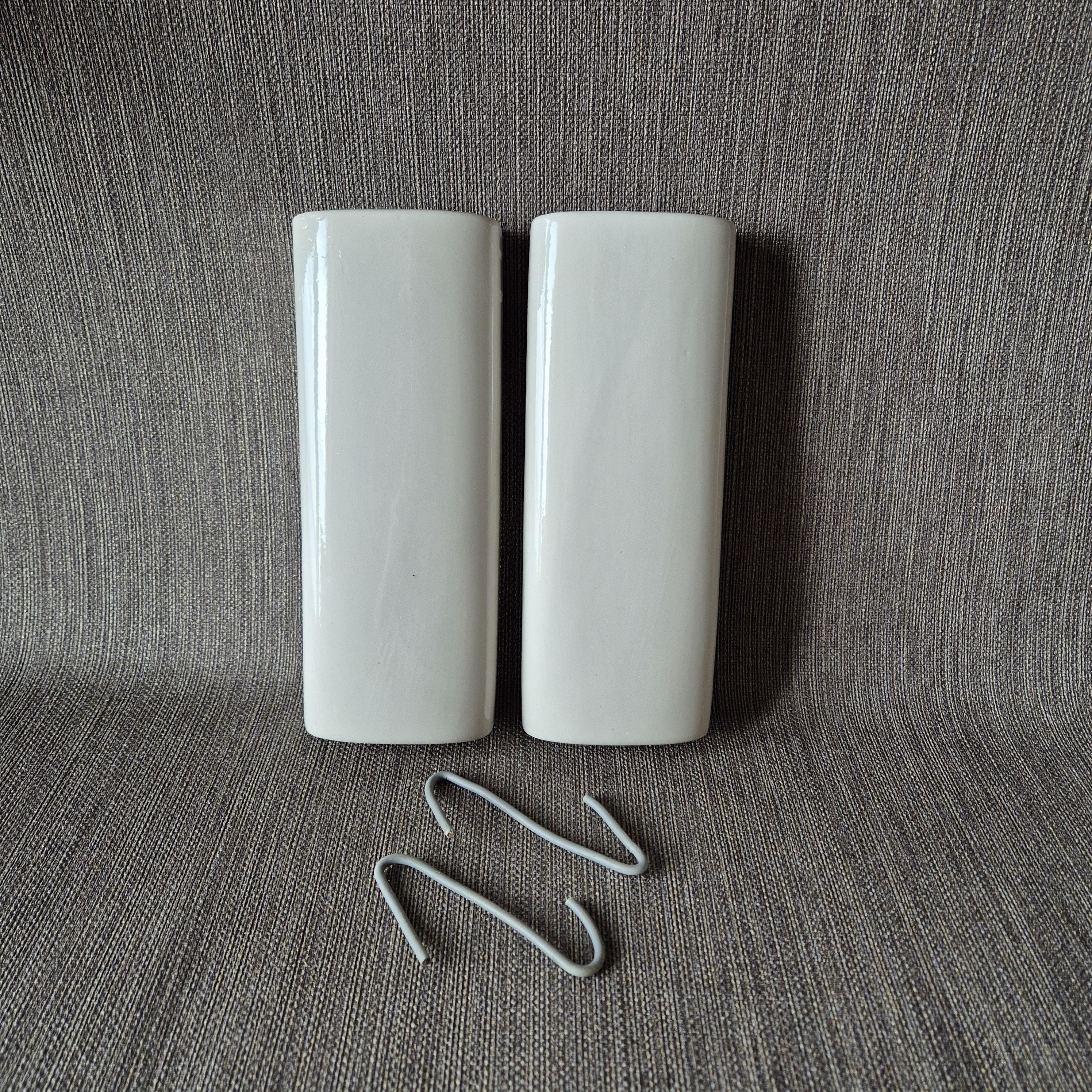 Vintage Ceramic Radiator Trays Neutral White/light Gray