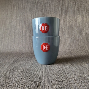 Douwe Egberts Cappuccino/Coffee Mugs (250 ml) | Deep Gray (Handleless) | Set of 2 or Single Mug