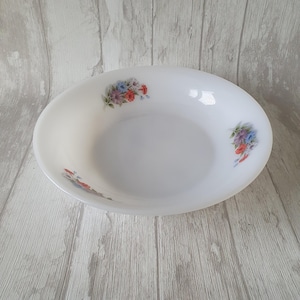 Grand plat arcopal motif Pétunia