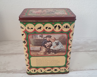 Royco vintage metal tin with images and text from Ot & Sien from the 1980s