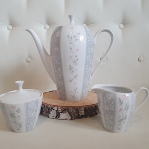 Winterling Röslau Bavaria Set of tea or coffee pot, creamer and sugar bowl, vintage 1950s