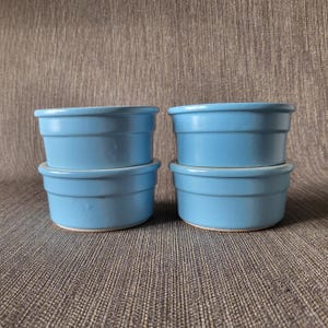 Cermer Vintage Ramekins for the Perfect Crème Brûlée in Various Colors 4x Blauw