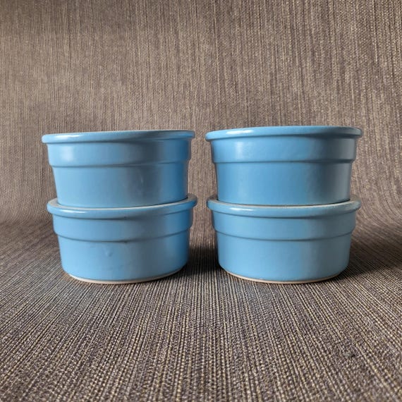 Cermer Hemelsblauwe Vintage Ramekins voor de Perfecte Crème Brûlée (Set van 4 of 6)