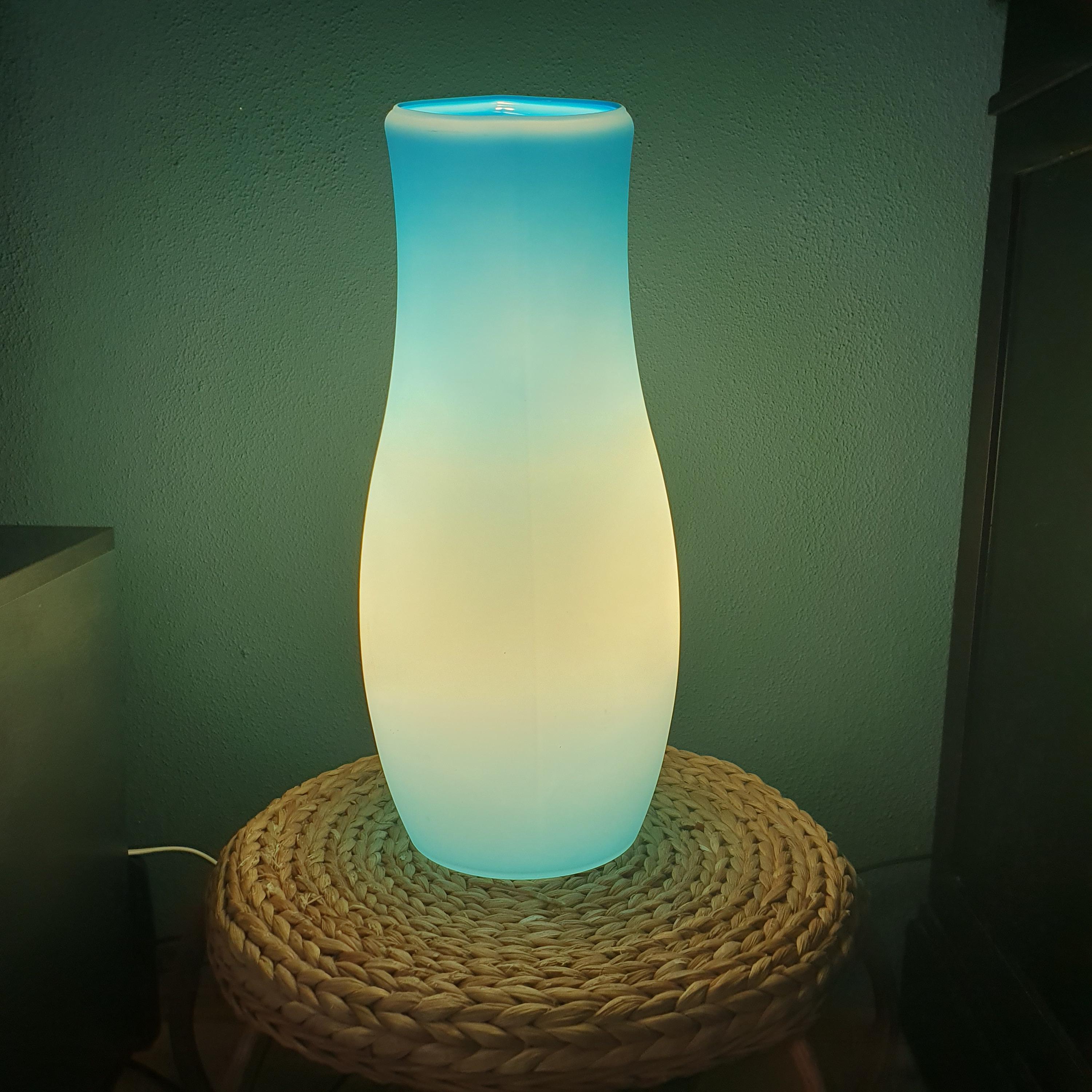 OLD IKEA MYLONIT テーブルランプ 90s ヴィンテージ 廃盤 Ikea Mylonit XXL ブルーランプ | 1990年代のヴィンテージ フロスト