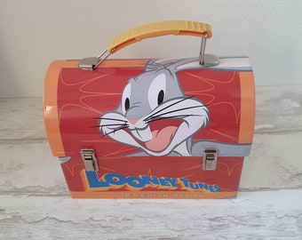 Unieke Vintage Metalen Looney Tunes Lunchbox met Bugs Bunny