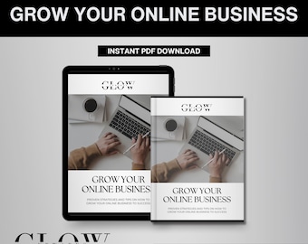 Haga crecer su negocio en línea Descarga instantánea PDF eBook / Guía para emprendedores y éxito digital / Estrategias de crecimiento SEO para marketing y comercio electrónico